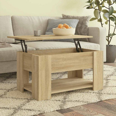Vidaxl Coffee Table Sonoma Oak 79X49X41 Cm Engineered Wood