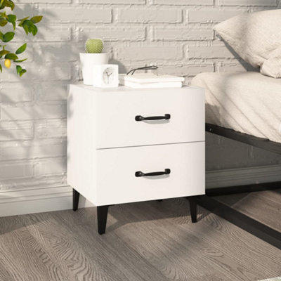 Vidaxl (White, 1) 1/2X Bedside Cabinet Engineered Wood End Table Nightstand Multi Colours - Image 3