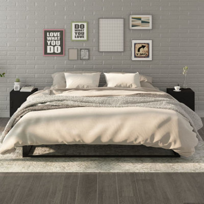 B&Q -  Bedside Cabinets 2 Pcs Black Engineered Wood