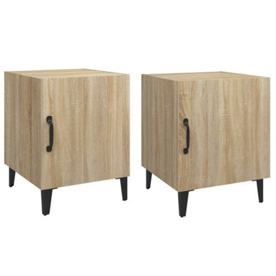 Vidaxl Bedside Cabinets 2 Pcs Sonoma Oak Engineered Wood