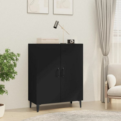 Vidaxl Sideboard Black 70X34X90 Cm Engineered Wood