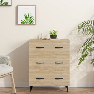 B&Q -  Sideboard Sonoma Oak 69.5X34X90 Cm Engineered Wood