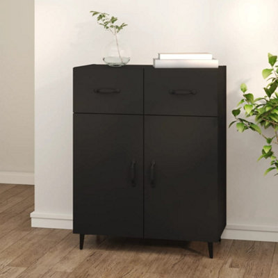 Vidaxl Sideboard 69.5X34x90 Cm Engineered Wood Black