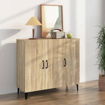 Vidaxl Sideboard Sonoma Oak 90X34X80 Cm Engineered Wood from B&Q