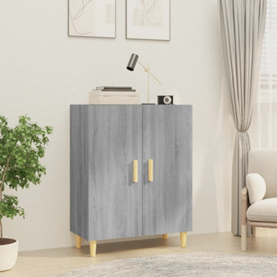 B&Q -  Sideboard Grey Sonoma 70X34X90 Cm Engineered Wood