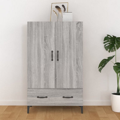 B&Q -  Highboard Grey Sonoma 70X31X115 Cm Engineered Wood