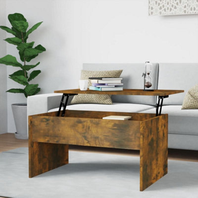 Vidaxl Coffee Table Smoked Oak 80X50.5x41.5 Cm Engineered Wood