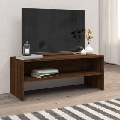 Vidaxl Tv Cabinet Oak 100X40x40 Cm Engineered Wood Brown