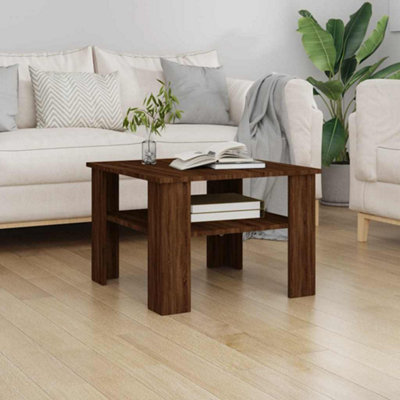 Vidaxl Brown Coffee Table Oak 60X60x42 Cm Engineered Wood