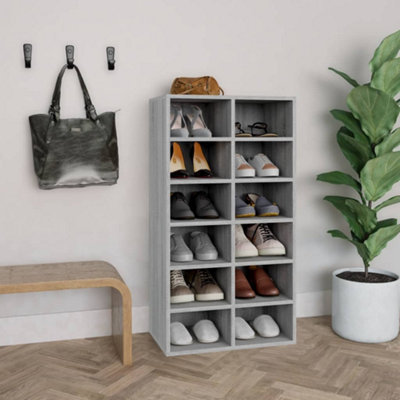 Vidaxl Shoe Rack Grey Sonoma 54X34X100.5 Cm Engineered Wood from B&Q