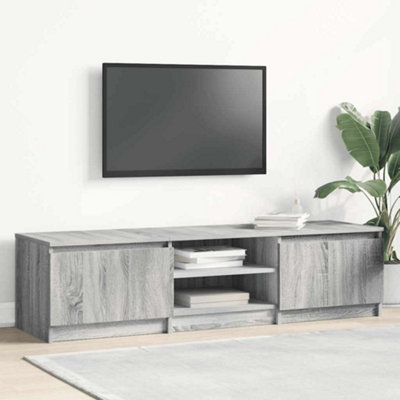 Vidaxl Grey Tv Cabinet Sonoma 140X40x35.5 Cm Engineered Wood Tv Cabinets