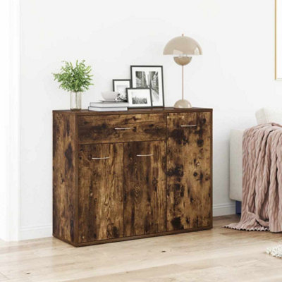 Vidaxl Sideboard Smoked Oak 88X30x70 Cm Engineered Wood Sideboards