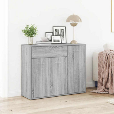 Vidaxl Grey Sideboard Sonoma 88X30x70 Cm Engineered Wood Sideboards