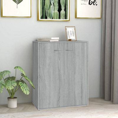 B&Q -  Sideboard Grey Sonoma 60X30X75 Cm Engineered Wood