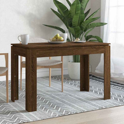 Vidaxl Dining Table Brown Oak 120X60X76 Cm Engineered Wood from B&Q