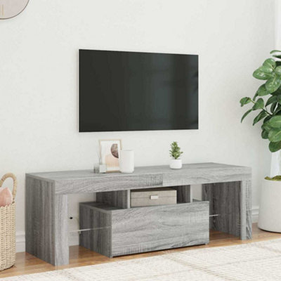 Vidaxl Tv Cabinet With Led Lights Grey Sonoma 120X35X40 Cm from B&Q