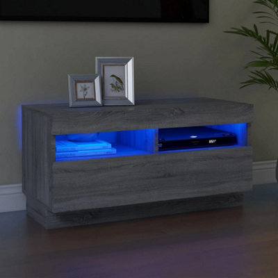 B&Q -  Tv Cabinet With Led Lights Grey Sonoma 80X35X40 Cm