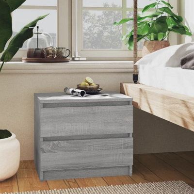 B&Q -  Bed Cabinet Grey Sonoma 50X39X43.5 Cm Engineered Wood