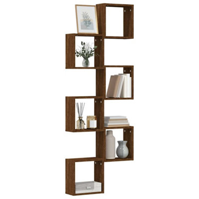 Vidaxl Wall Cube Shelves 6 Pcs Brown Oak 30X15X30 Cm from B&Q