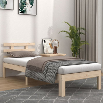 Vidaxl Bed Frame Without Mattress Solid Wood 100X200 Cm from B&Q