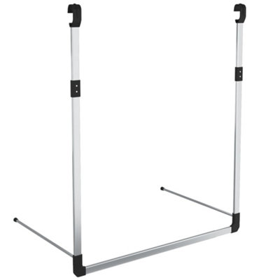 B&Q -  Telescopic Wardrobe Hanging Rail Silver