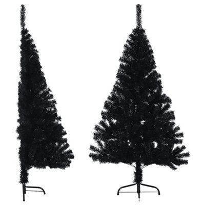 Vidaxl Artificial Half Christmas Tree With Stand Black 150 Cm Pvc from B&Q