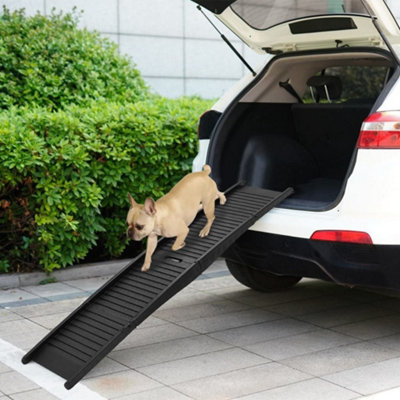 vidaXL Folding Dog Ramp - Plastic - Black - 153x40x12.5 cm - Image 3