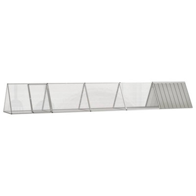 B&Q -  Rabbit Cage Grey 504.5X80.5X71 Cm Galvanised Steel