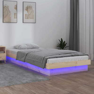 B&Q -  Led Bed Frame Without Mattress Single Solid Wood