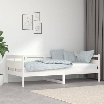 Vidaxl Day Bed Without Mattress White Solid Wood Pine 90X200 Cm from B&Q