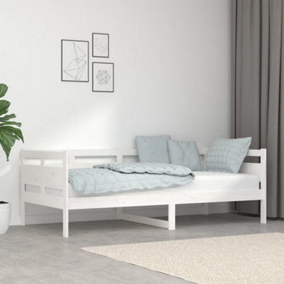 Vidaxl Day Bed Without Mattress White Solid Wood Pine 90X190 Cm Single from B&Q