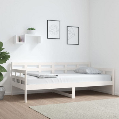 Vidaxl Day Bed Without Mattress White Solid Wood Pine 90X190 Cm Single from B&Q