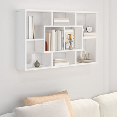 Vidaxl Wall Shelf White 85X16X52.5 Cm Engineered Wood from B&Q