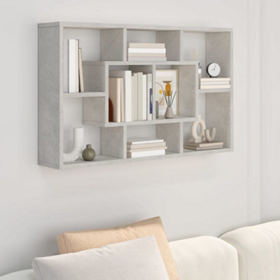 Vidaxl Wall Shelf Concrete Grey 85X16X52.5 Cm Engineered Wood from B&Q
