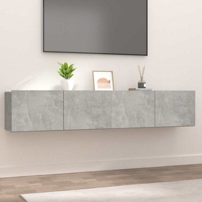 B&Q -  Tv Cabinets 2 Pcs Concrete Grey 80X30X30 Cm Engineered Wood