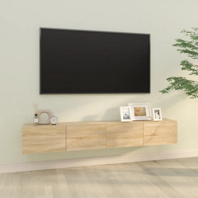 Vidaxl Wall Tv Cabinets 2 Pcs Sonoma Oak 100X30X30 Cm Engineered Wood from B&Q