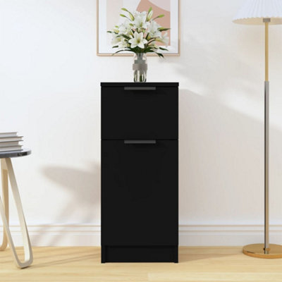 B&Q -  Sideboard Black 30X30X70 Cm Engineered Wood