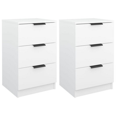 B&Q -  Bedside Cabinets 2 Pcs White 40X36X65 Cm