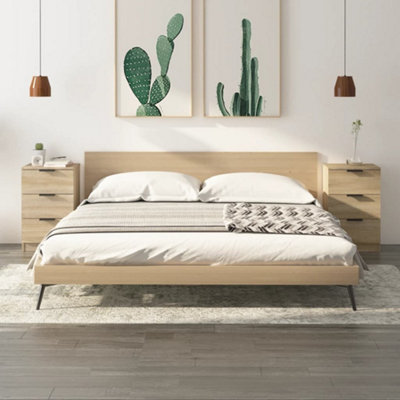 B&Q -  Bedside Cabinets 2 Pcs Sonoma Oak 40X36X65 Cm