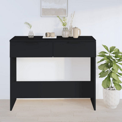 Vidaxl Console Table Black 90x36x75 cm Engineered Wood - Image 3