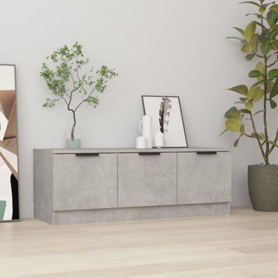 Vidaxl Tv Cabinet Concrete Grey 102X35X36.5 Cm Engineered Wood from B&Q