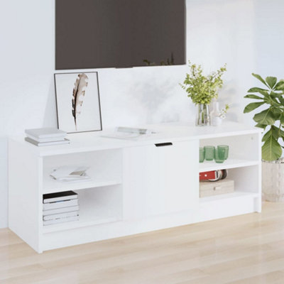 B&Q -  Tv Cabinet White 102X35.5X36.5 Cm Engineered Wood