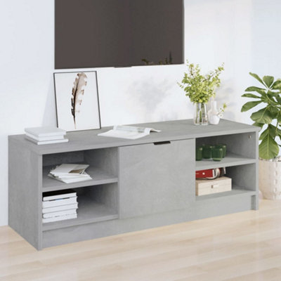B&Q -  Tv Cabinet Concrete Grey 102X35.5X36.5 Cm Engineered Wood