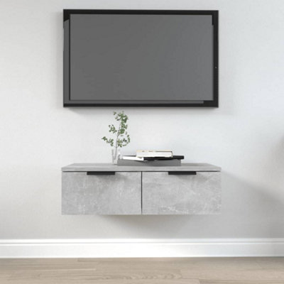Vidaxl Wall Cabinet 68x30x20 cm Engineered Wood Concrete Grey - Image 4