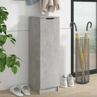 Vidaxl Grey Shoe Cabinet Concrete 30X35x100 Cm Engineered Wood Shoe Cabinets