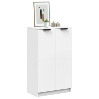 B&Q -  Shoe Cabinet White 59X35X100.5 Cm Engineered Wood