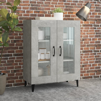 Vidaxl Sideboard Concrete 69.5X34x90 Cm Engineered Wood Grey