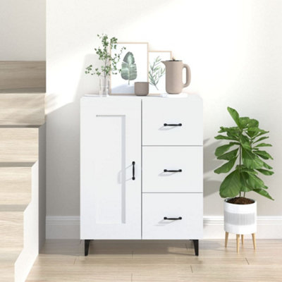 B&Q -  Sideboard White 69.5X34X90 Cm Engineered Wood