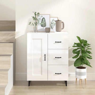 Vidaxl Sideboard High Gloss White 69.5X34X90 Cm Engineered Wood from B&Q