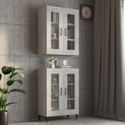 Vidaxl Hanging Wall Cabinet Concrete Grey 69.5X34X90 Cm from B&Q
